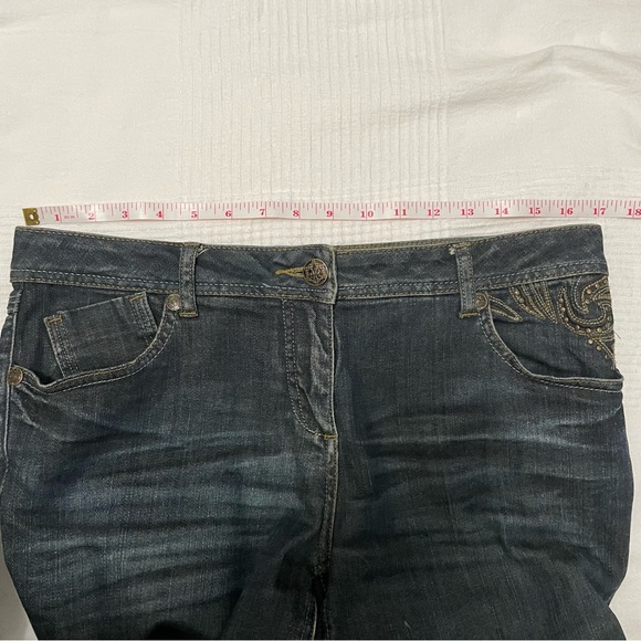Cleo Flare Detailed Pocket Designs Denim Jeans Size US 8P - Picture 4 of 11